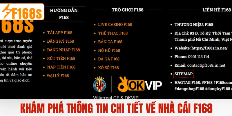 Khám phá những thông tin chi tiết nhất về nhà cái cá cược uy tín F168